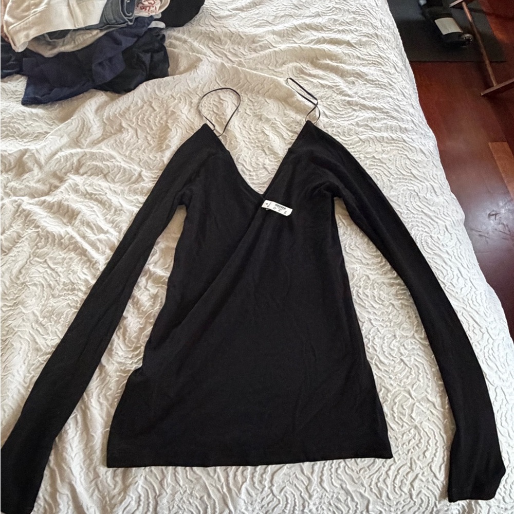 Madewell black shirt with straps size size women’s XS BNWT